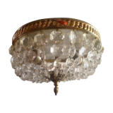 Ceiling lamp 1/2 mongolfiere brass & glass