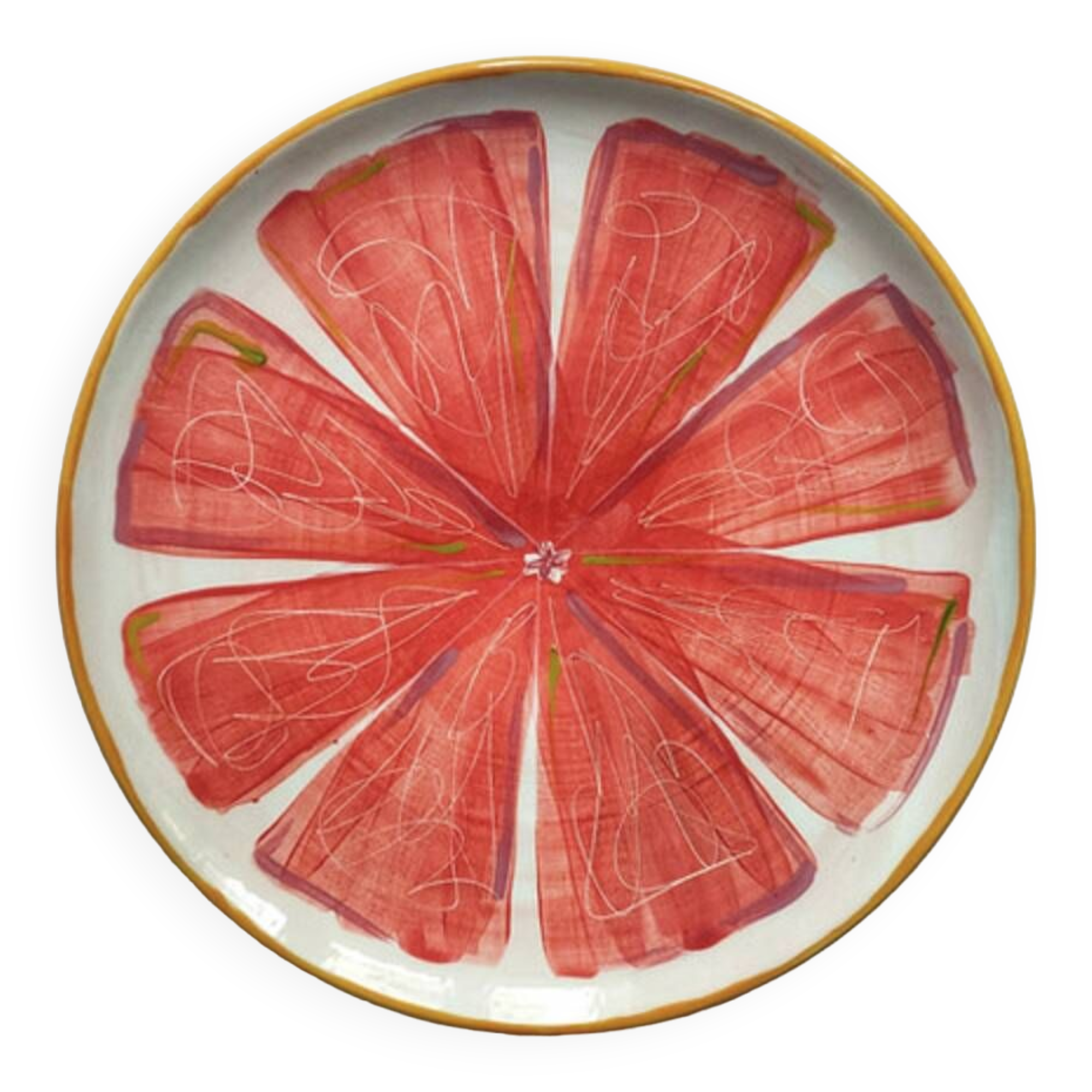 Pink grapefruit plate 20 cm