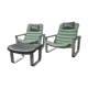 Paire de fauteuils pulkka vintage et ottoman par Ilmari Lappalainen pour Asko Finlande
