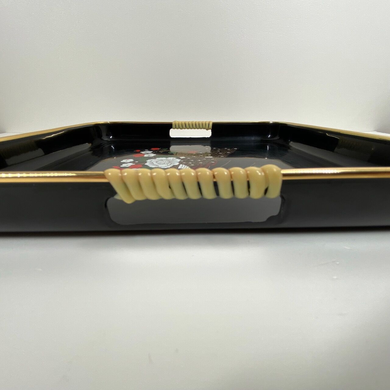 Vintage plastic tea tray  Peacock design