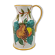 Ceramic jug deco fruit and multicolored leaves 25 cm