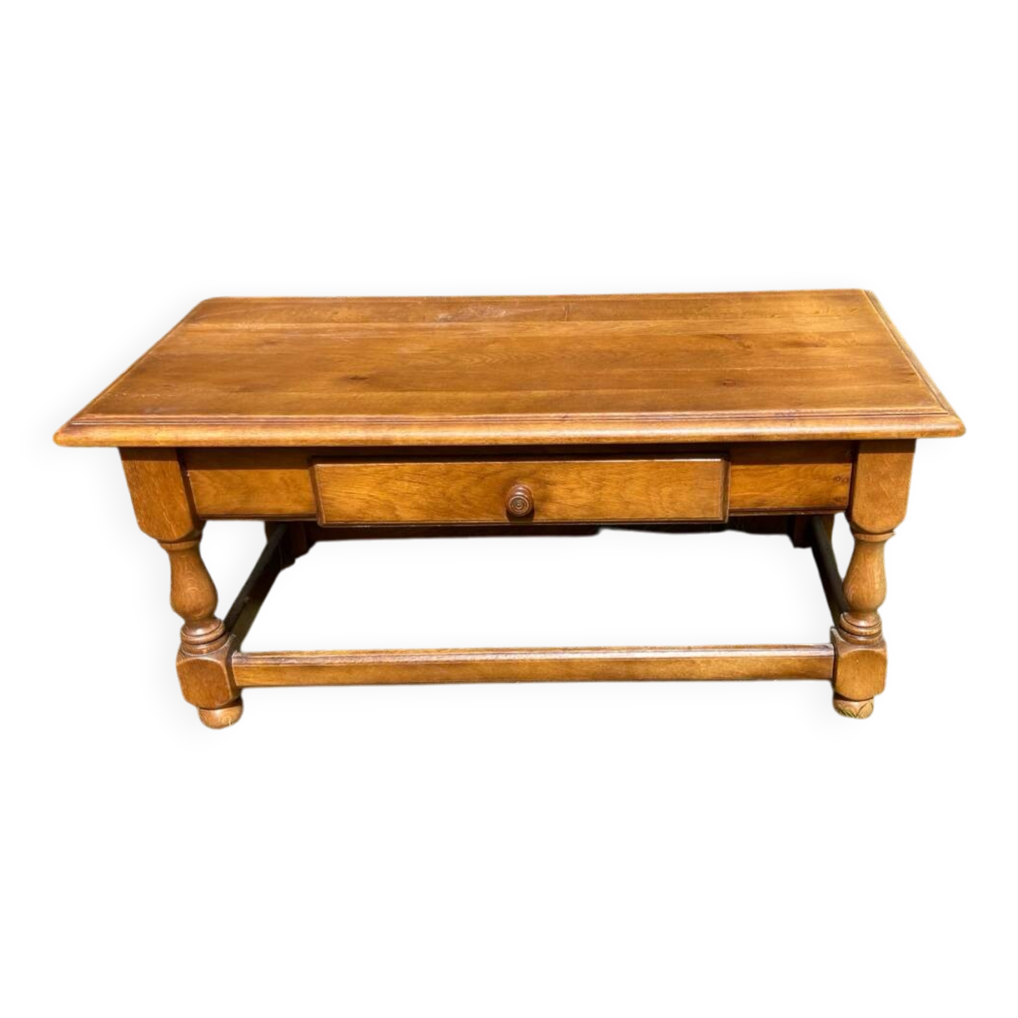 Solid oak coffee table from the 1970s.