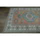 1970s Vintage Turkish Oushak Handmade Wool Cotton Orange  Area Rug 190x275