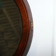 Antique Edwardian Bevelled Oval Wall Mirror, 1910s