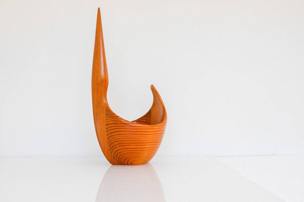 Vintage Swedish wooden bowl by Johnny Mattsson, 1959