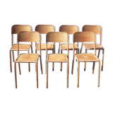 Metal and vintage wood chairs
