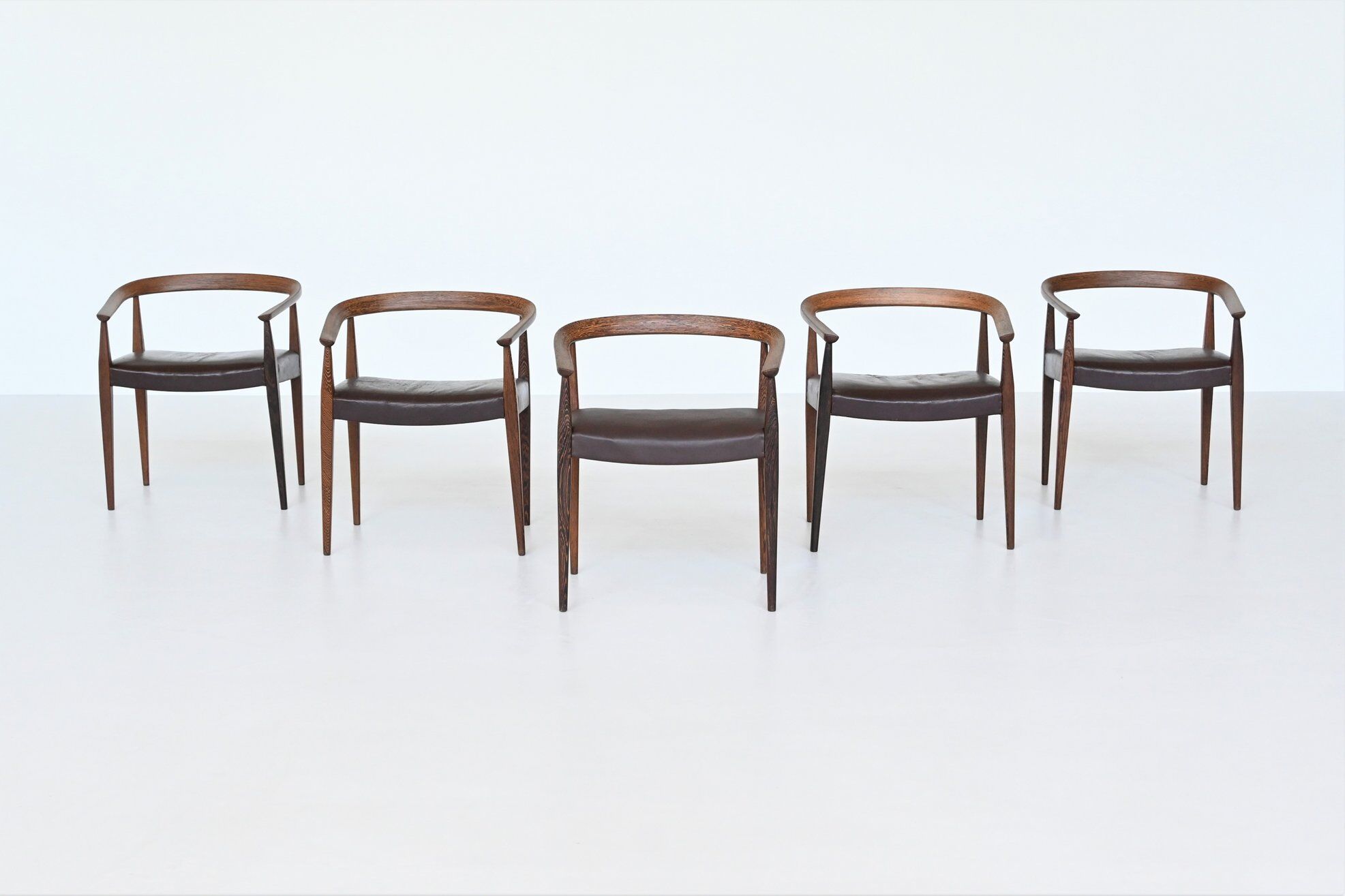 Nanna Ditzel model 113 armchairs Poul Kold Savvaerk Denmark 1955