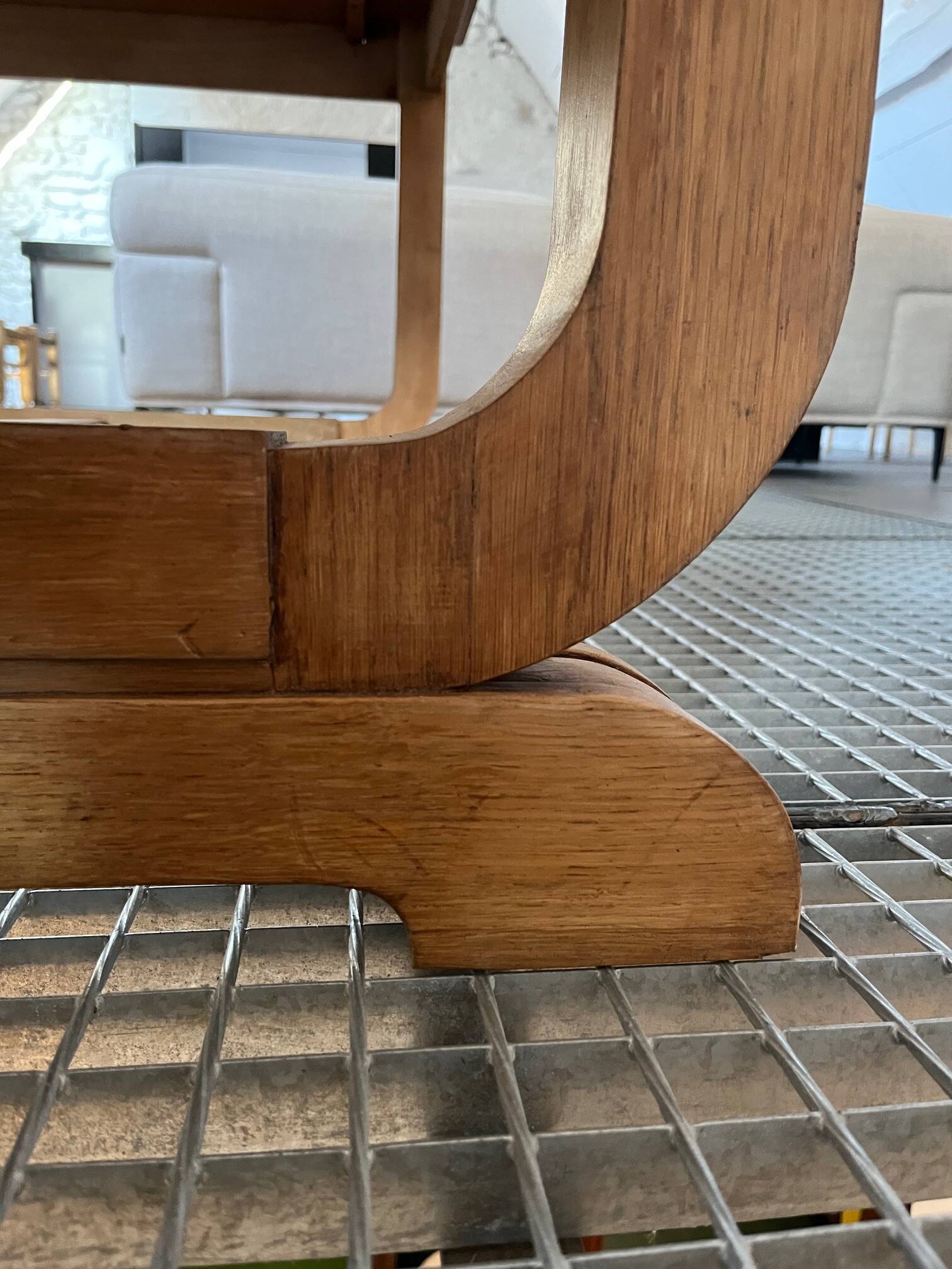 Table from the 1940s in light oak