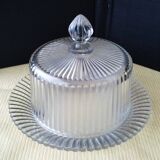 Cloche à fromage sur son plateau Val Saint Lambert