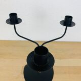 3 Scandinavian candle holders by Laurids Lonborg, metal and wicker