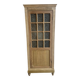 Antique display cabinet in oak and walnut, Louis XVI style.