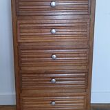chest of drawers oak five drawers 1950s