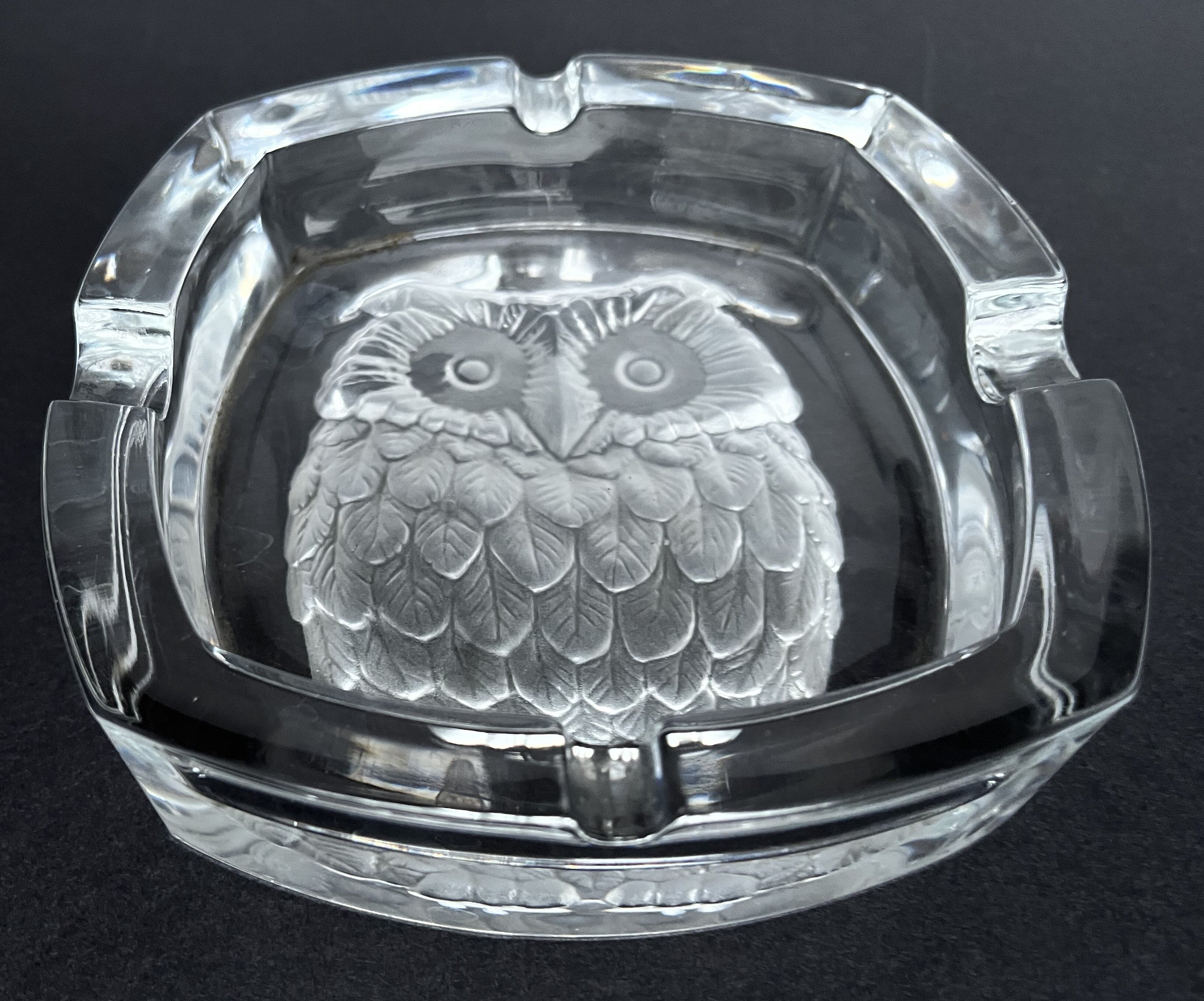 Cut crystal ashtray
