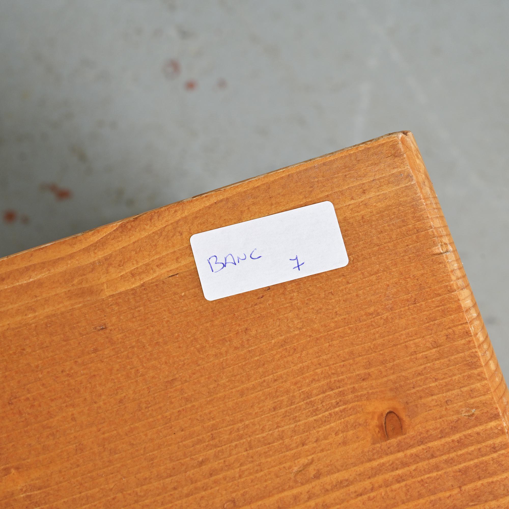 Solid pine bench, Les Arcs 1800, France, circa 1975