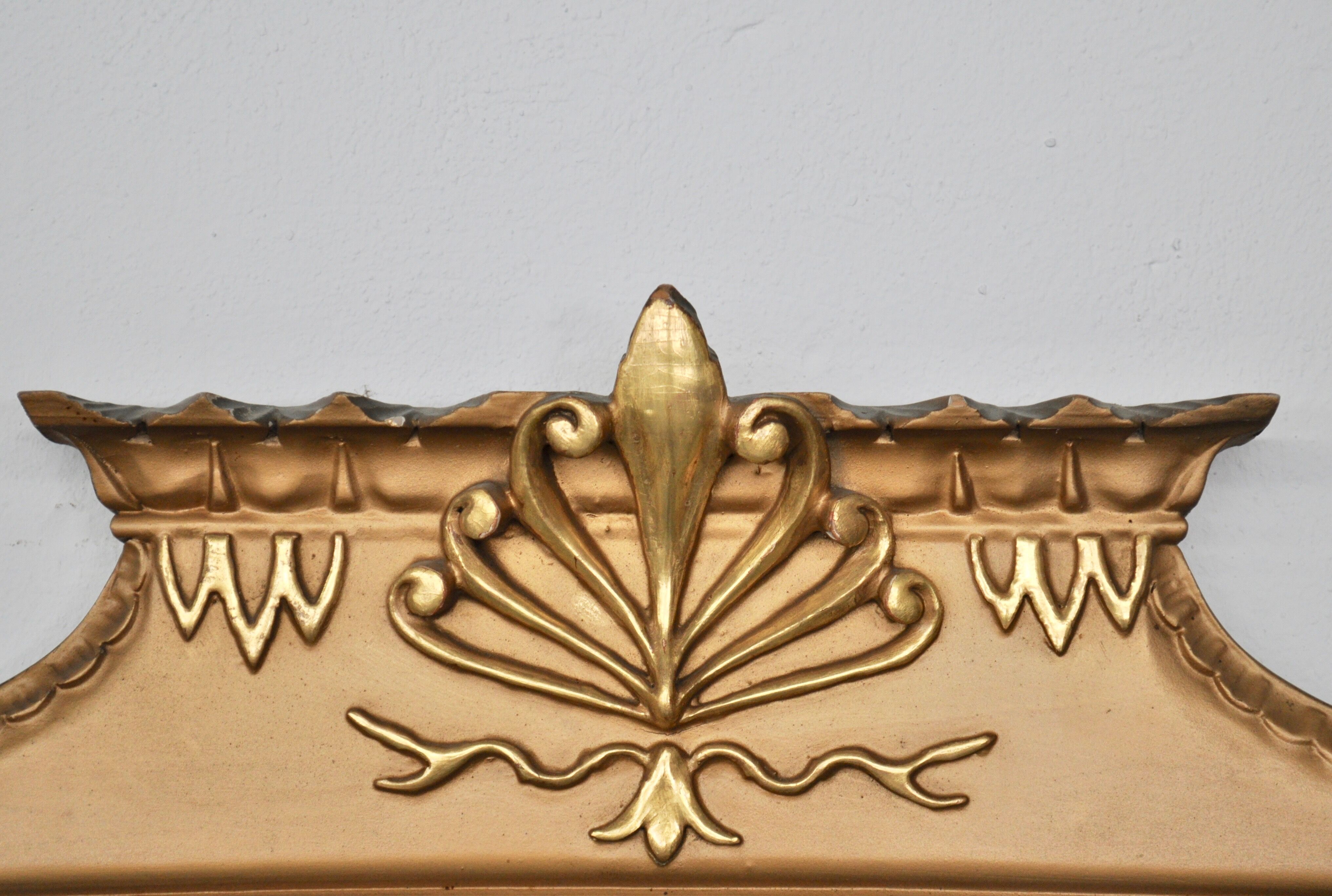 Mahogany, Pearwood, Brass & Marbled Back-Lacquered Glass Top Sideboard with Mirror from F.lli Rigamo