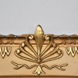 Mahogany, Pearwood, Brass & Marbled Back-Lacquered Glass Top Sideboard with Mirror from F.lli Rigamo