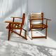 Pair of vintage deck chairs from the 1970s by Reguitti.