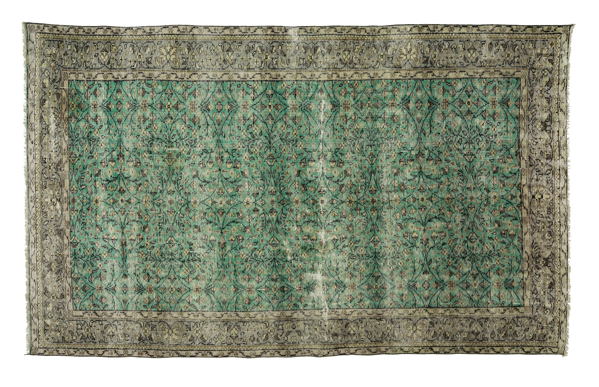 Anatolian handmade vintage rug 290 cm x 190 cm