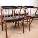 Danish armchairs in teak and skai by Helge Sibast for Sibast 1955.