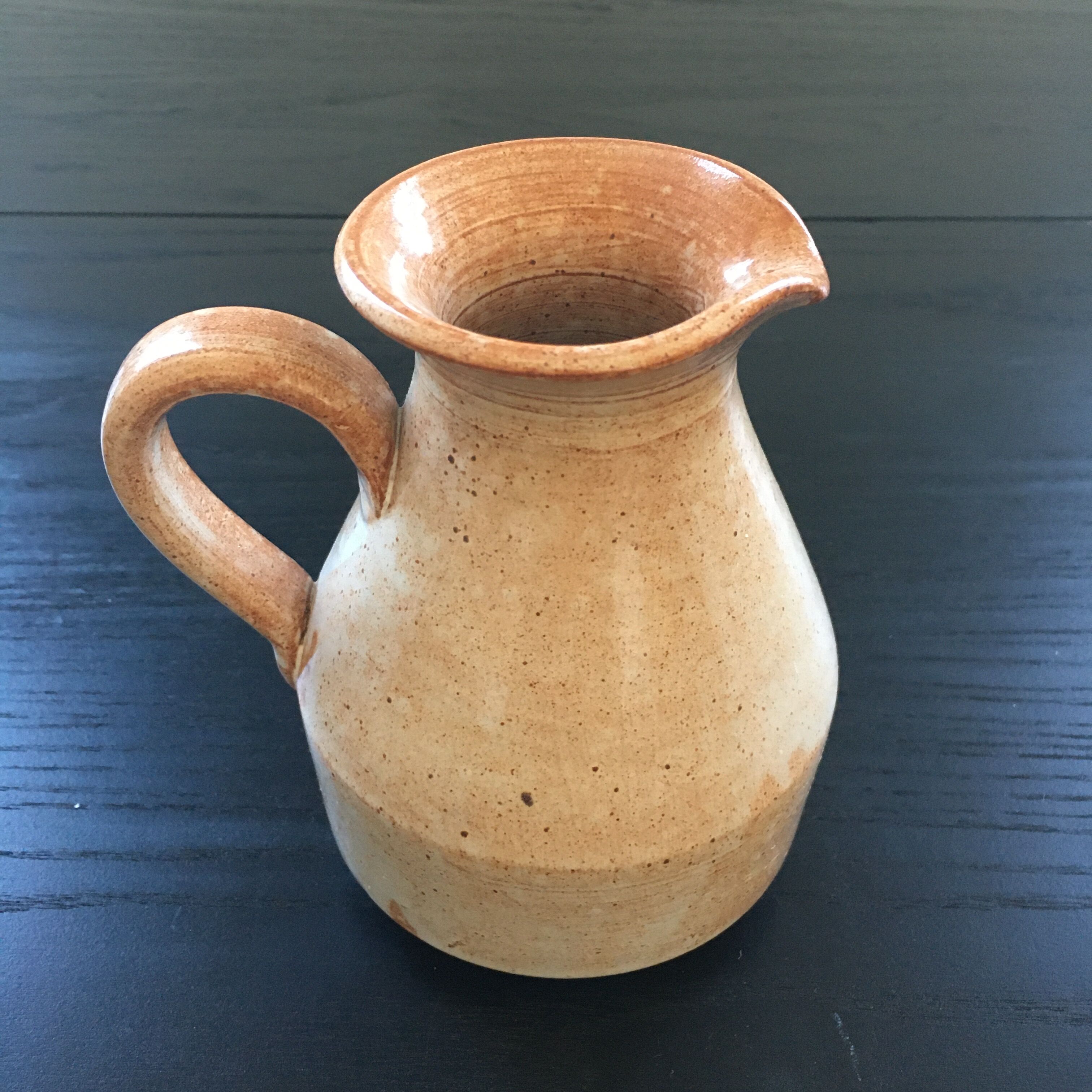 Pitcher beige floral decoration