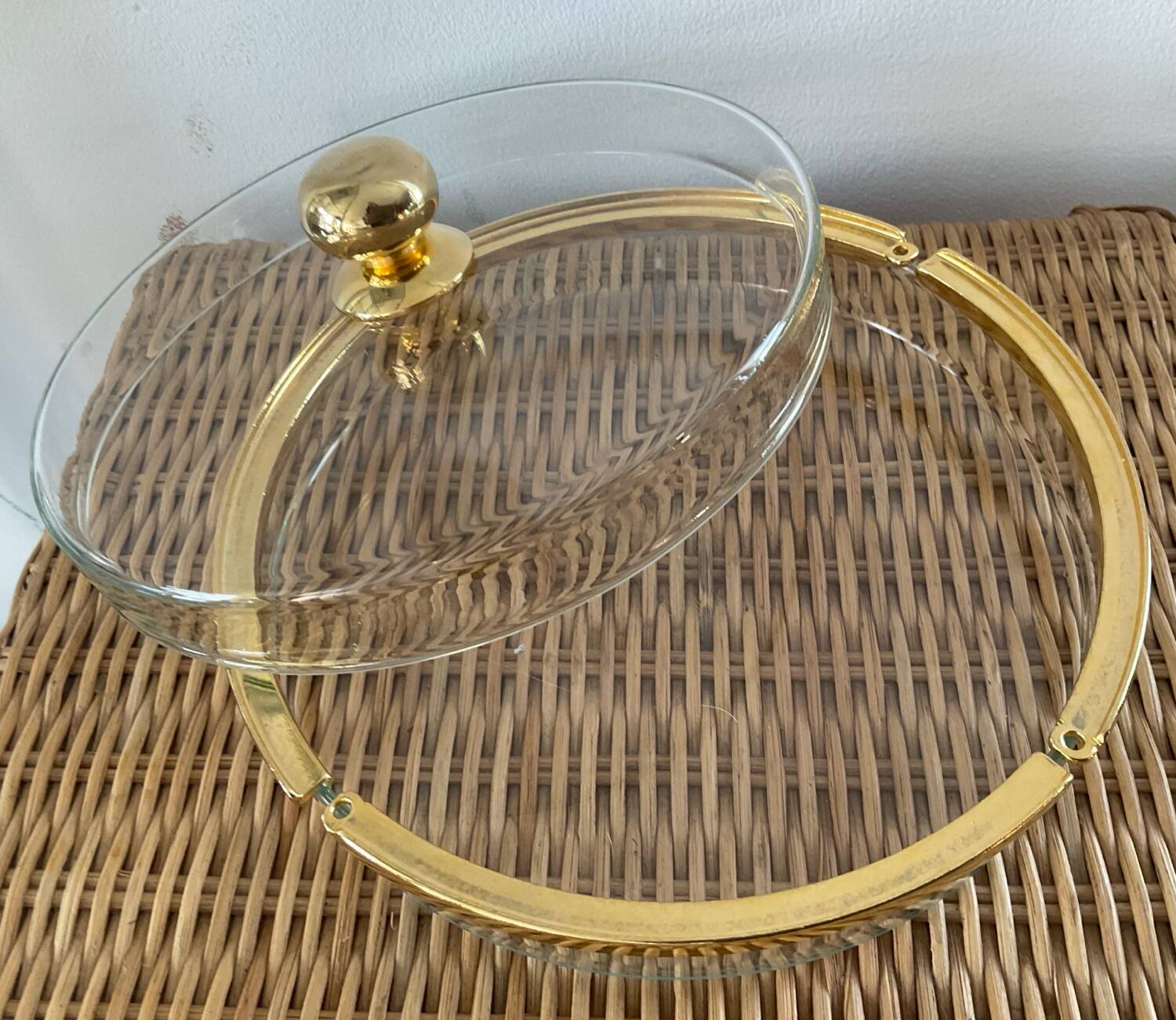 Vintage Hollywood Regency style catchall tray
