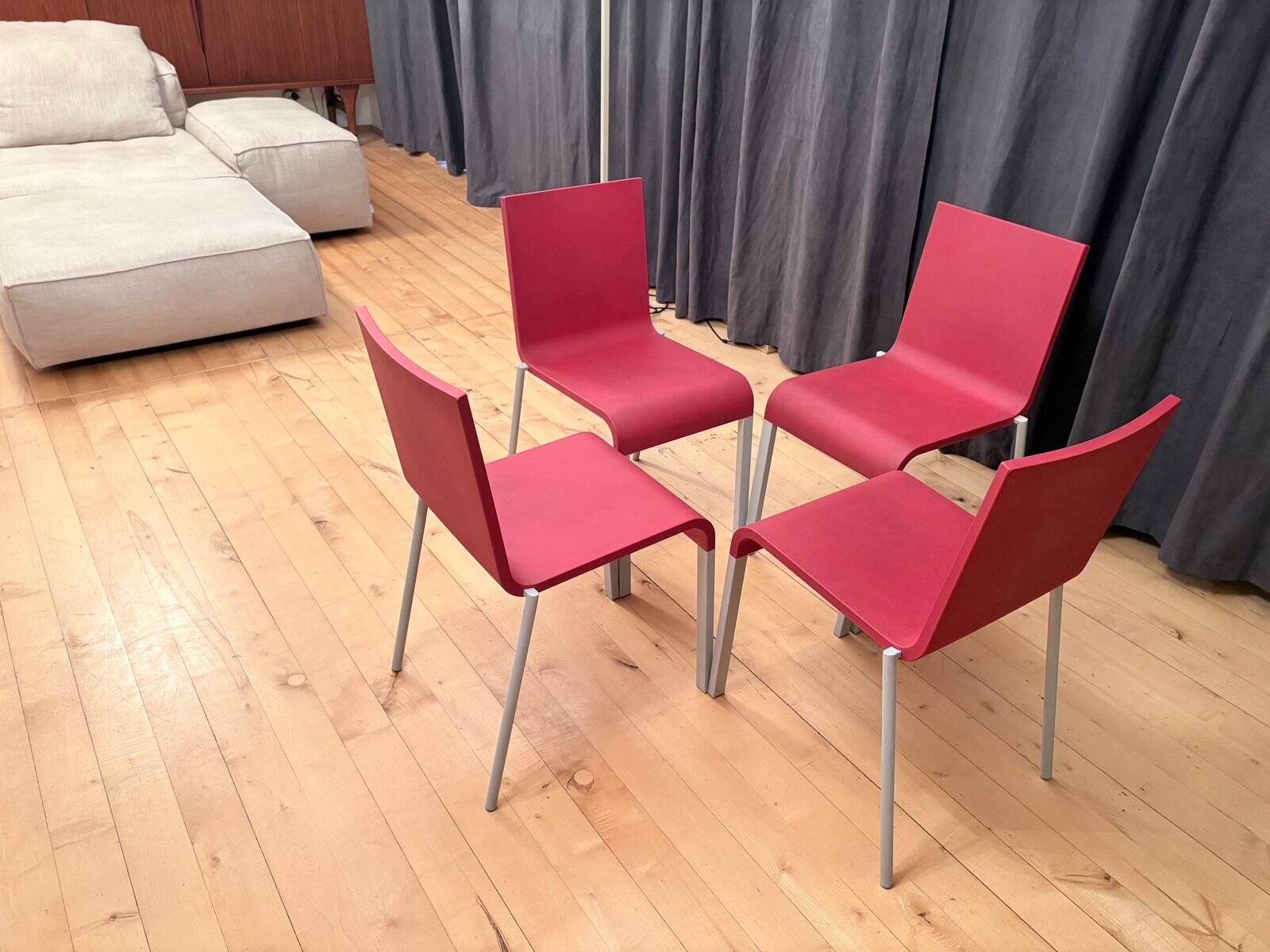 Model .03 stackable chairs by Maarten van Severen for Vitra, Switzerland, 2011, set of 4