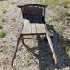 Old wood garden wheelbarrow