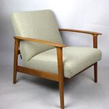 Fauteuil danoise beige en Boucle années 1970