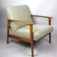 Fauteuil danoise beige en Boucle années 1970