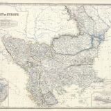 An antique engraved map of greece by keith johnston circa 1869