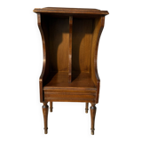 Vintage wooden magazine rack – curved lines and tapered legs