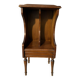 Meuble porte-revues vintage en bois – ligne galbée et pieds fuselés
