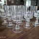 Set of 12 vintage wine glasses in chiseled crystal