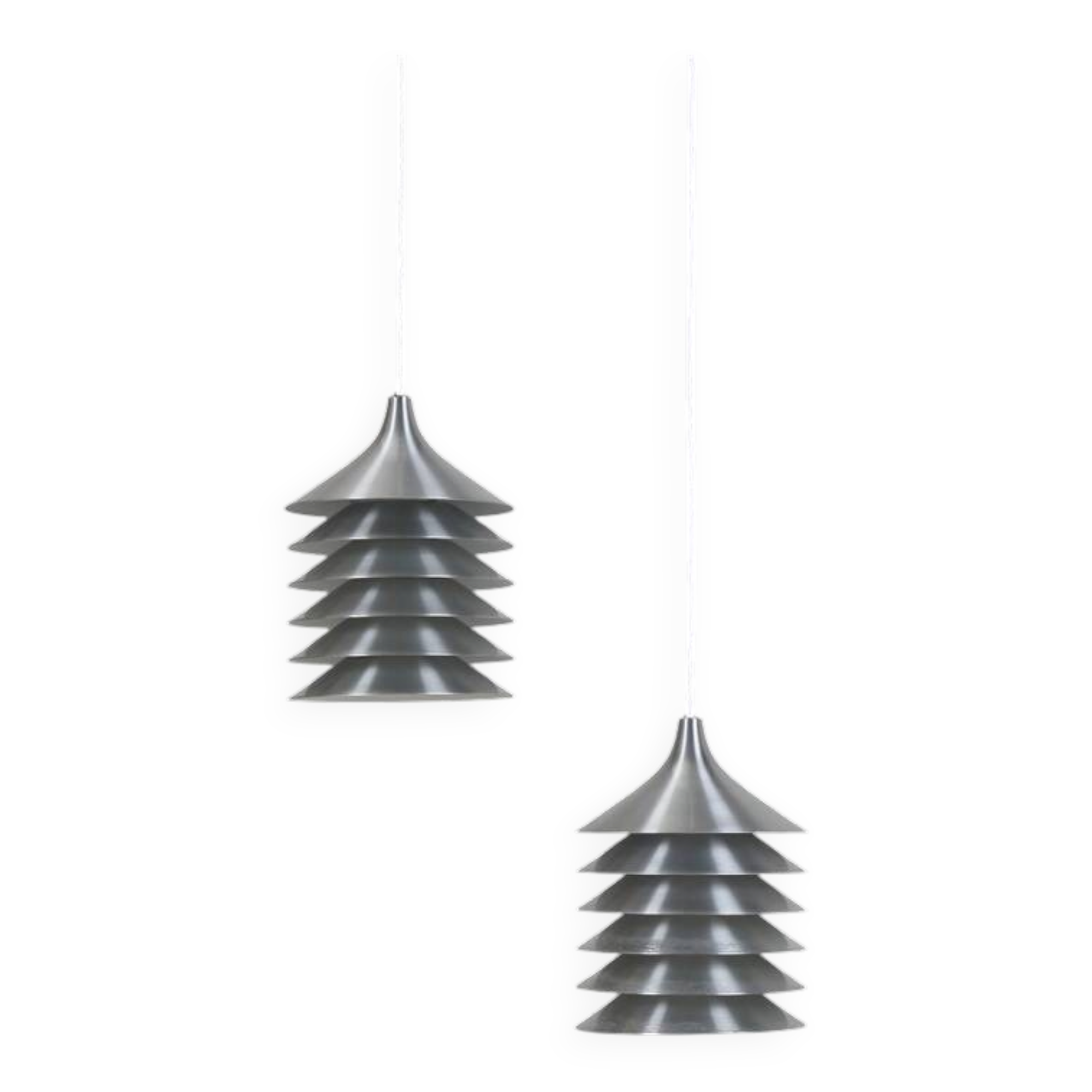 Set of 2 'Duett' pendant lamps / Bent Gantzel-Boysen / Ikea / 1980s / Danish postmodern design