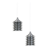 Set of 2 'Duett' pendant lamps / Bent Gantzel-Boysen / Ikea / 1980s / Danish postmodern design