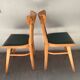 Paire de chaises scandinaves en hêtre massif