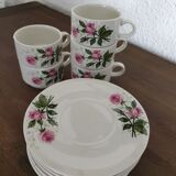 Service à café fleuri