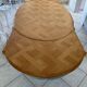 Oval Louis XV table in solid cherry wood, patinated in Gustavian grey.