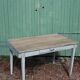 White farm table patinated
