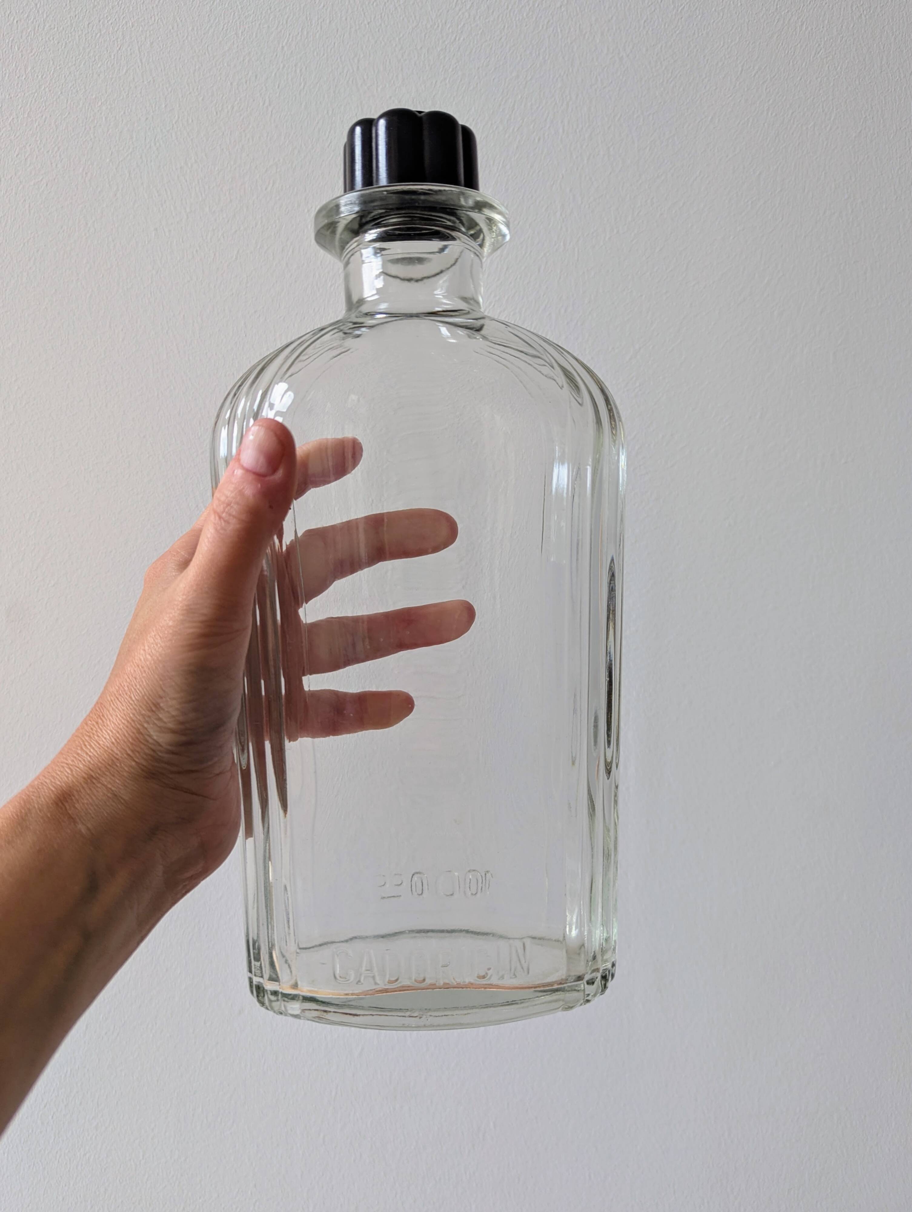 2 antique Art Deco Cadoricin pharmacy bottles 1L
