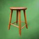 Vintage solid wood stool – 4 legs – Scandinavian style