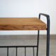 Porte revues en métal et bois vintage