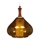 Glass pendant lamp, Danish design, 1970s, production: Denmark