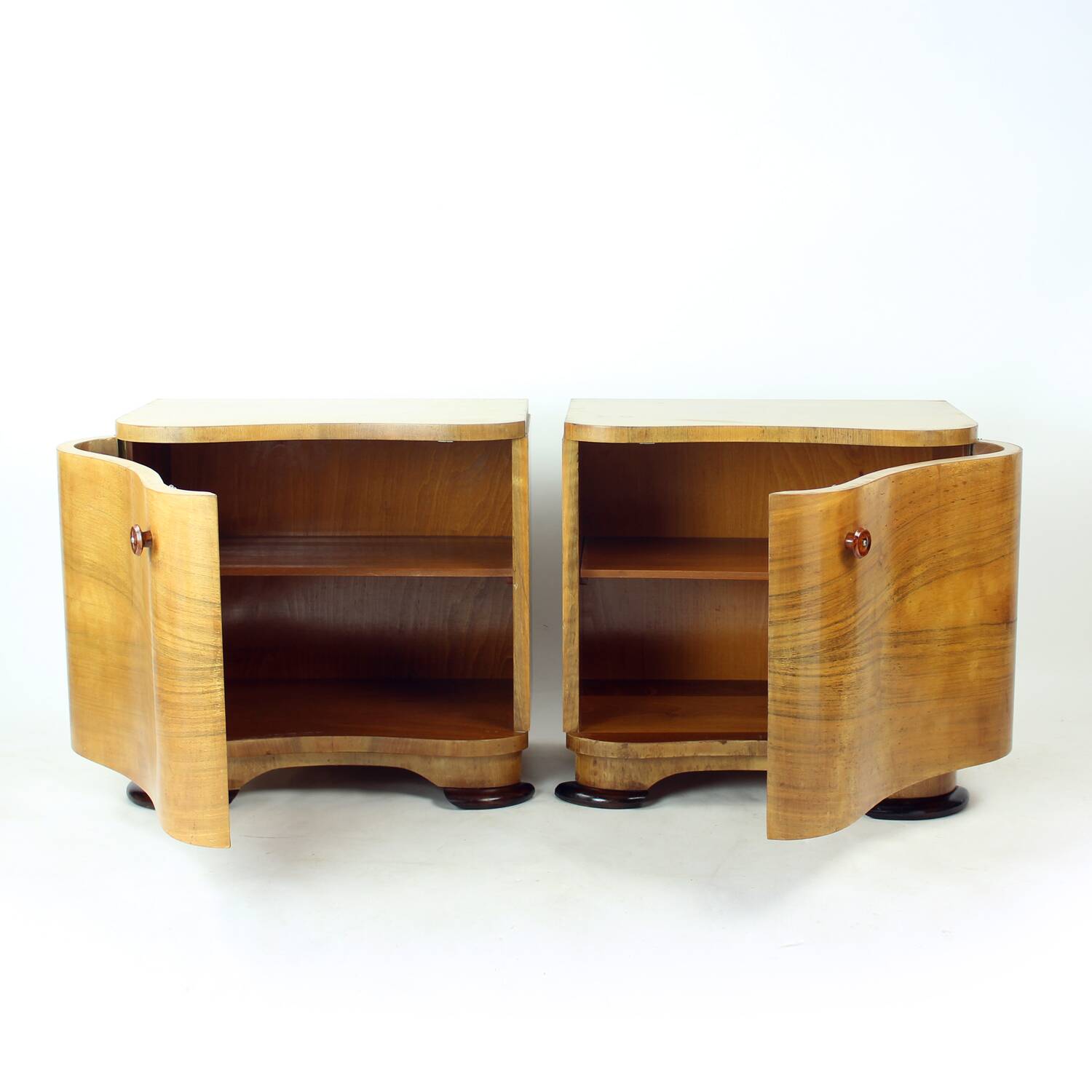 Art Deco Bedside Tables By Jindřich Halabala For Up Závody, 1930s