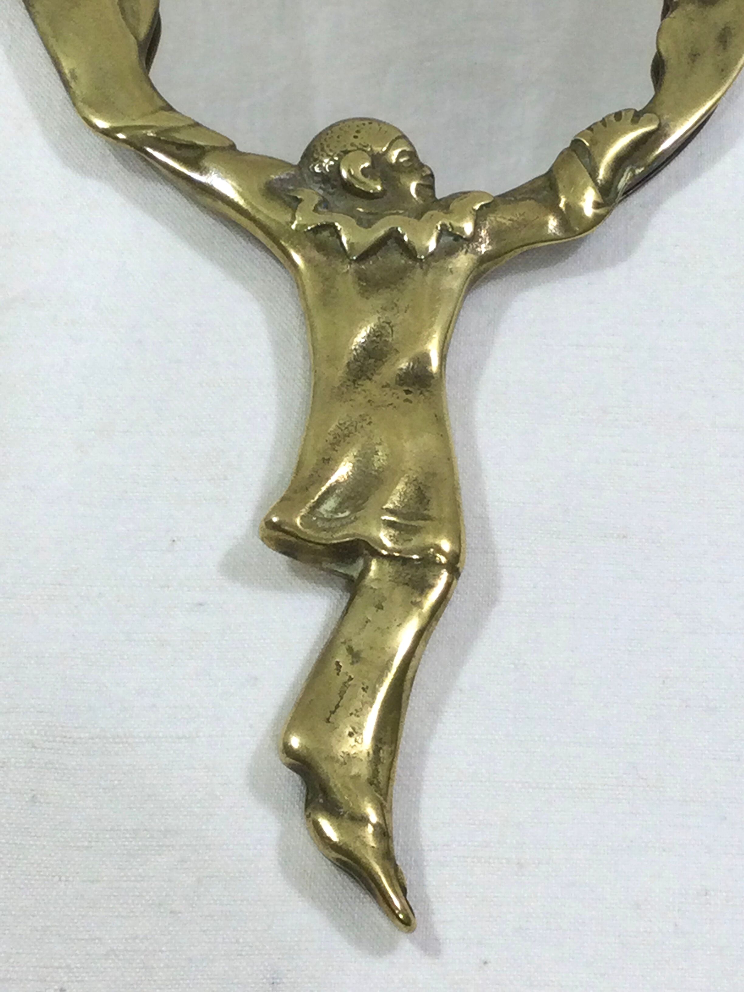 Facing Main bronze "Pierrot" 12x22cm