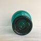 Vase tube green tinted glass