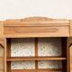 Parisian art deco glass cabinet in raw wood