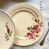 6 Small mismatched vintage floral plates - BADONVILLIER STEULER