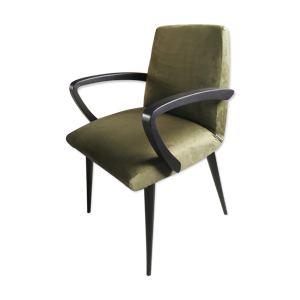 Fauteuil bridge vintage - velours