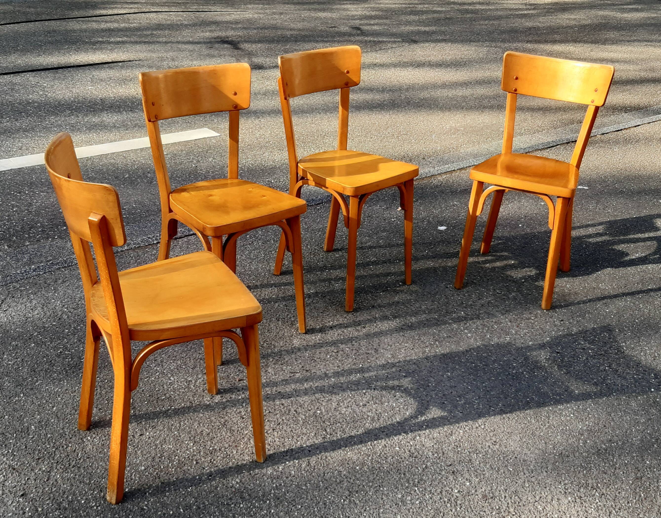 Set of 4 Baumann bistro chairs